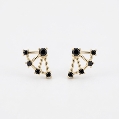 BRINCO GEOMÉTRICO COM ZIRCÔNIAS NEGRAS - Imagem 2