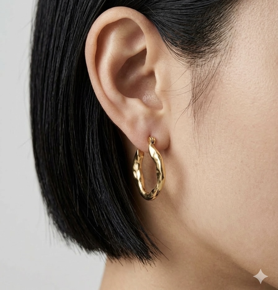 ARGOLA ORGÂNICA FECHO ITALIANO de R$ 91,90 por: