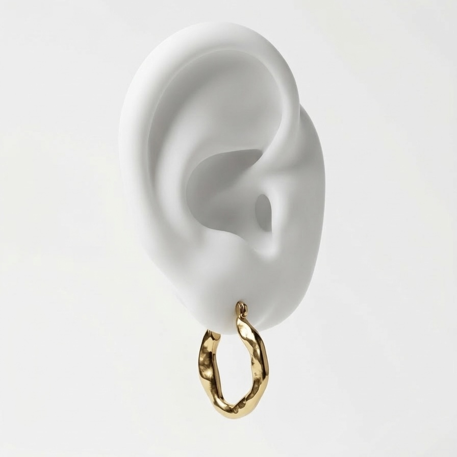 ARGOLA ORGÂNICA FECHO ITALIANO de R$ 91,90 por: - Imagem 2