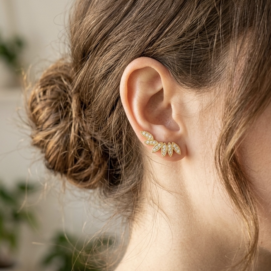 BRINCO EAR CUFF COM ZIRCÔNIA de R$ 59,90 por: - Imagem 3